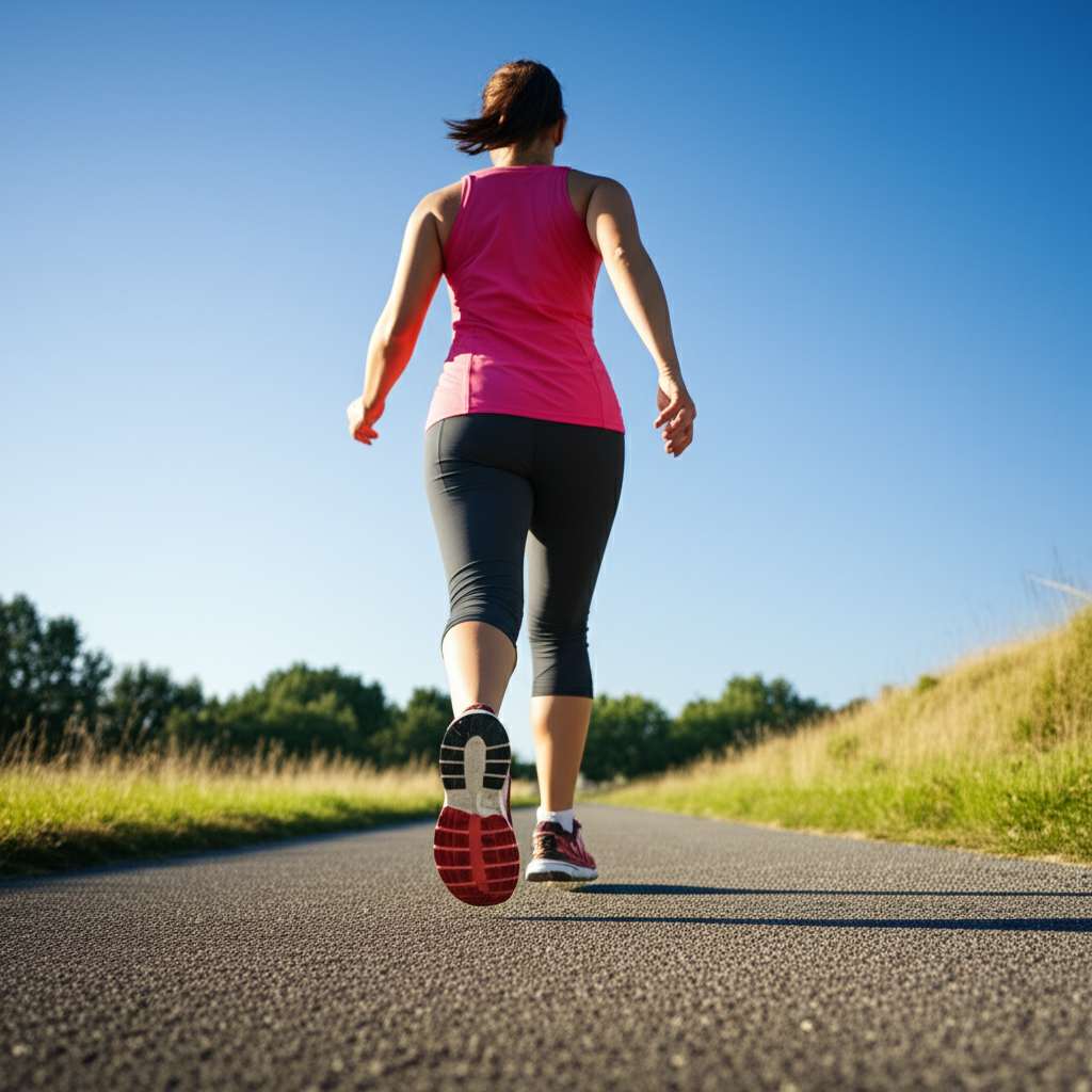 Generate a high-quality, relevant image prompt for an article about: Can I Lose Weight Walking 3 Mil