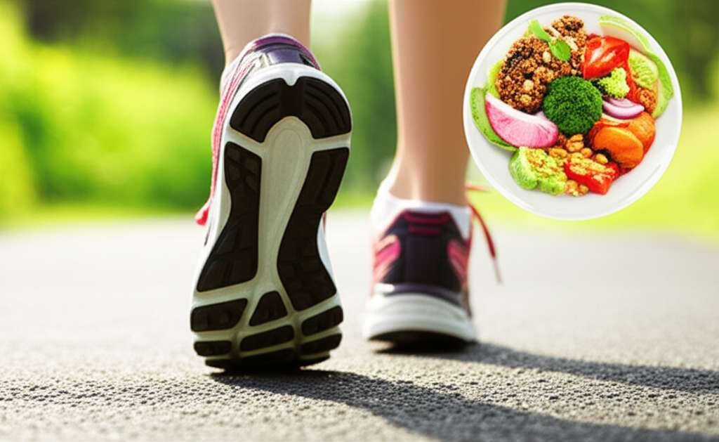 Generate a high-quality, relevant image prompt for an article about: Can I Lose Weight By Walking An