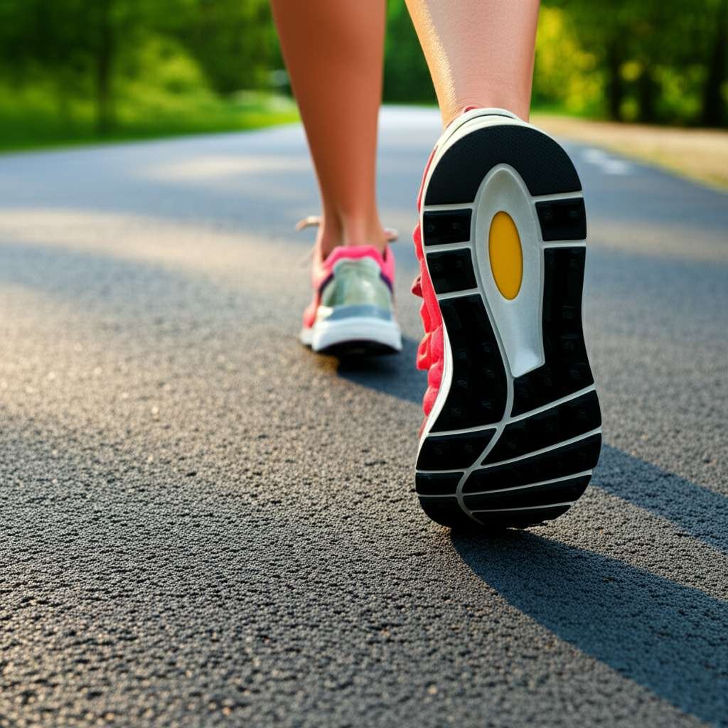 Generate a high-quality, relevant image prompt for an article about: Can I Lose Weight By Walking 50