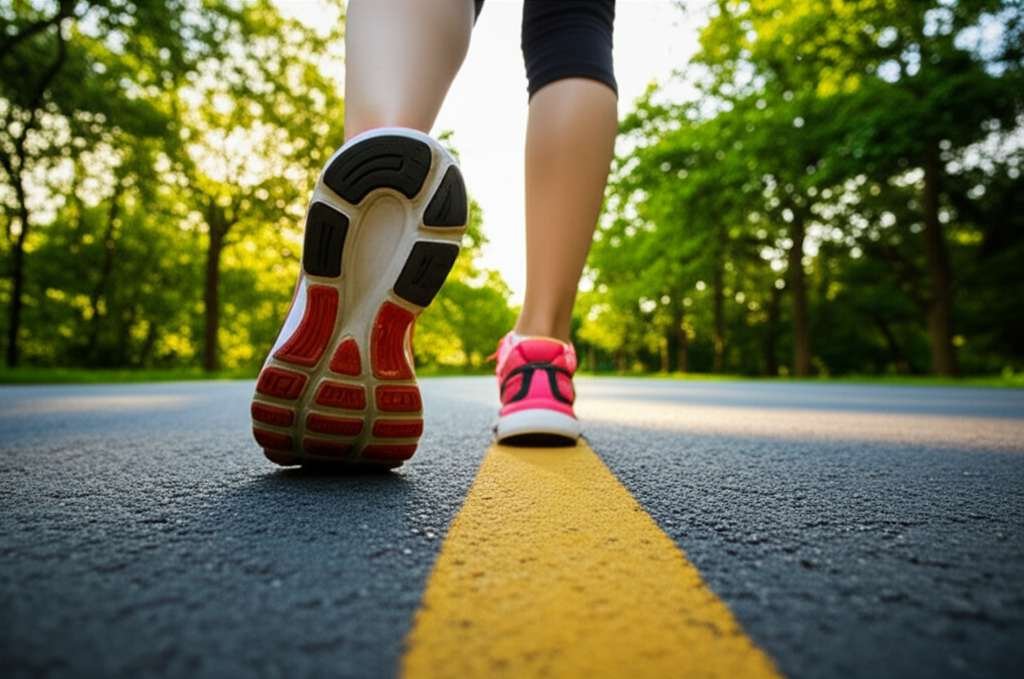 Generate a high-quality, relevant image prompt for an article about: Can I Lose Weight By Walking 3