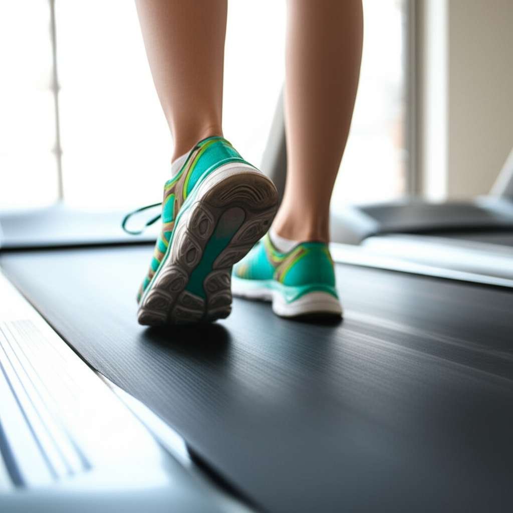 Generate a high-quality, relevant image prompt for an article about: Can I Lose Weight Walking On Tr