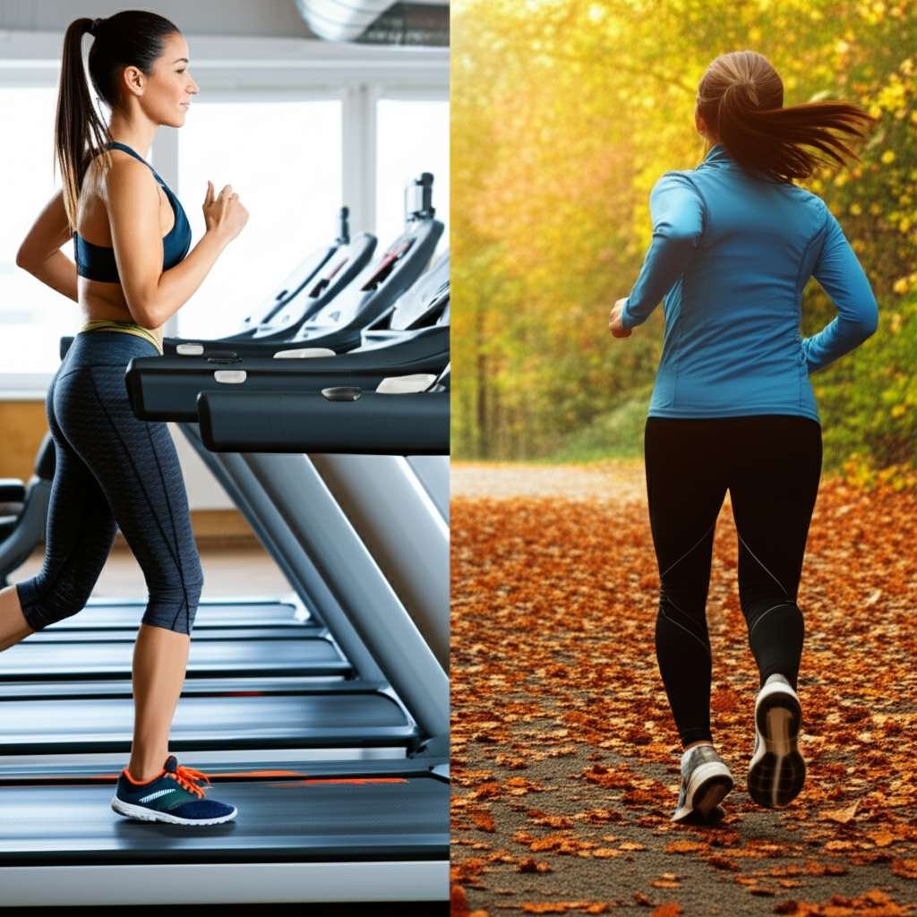 Generate a high-quality, relevant image prompt for an article about: Is Treadmill Better Than Outdoo