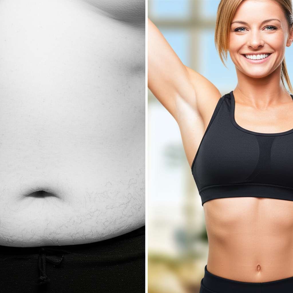 Generate a high-quality, relevant image prompt for an article about: What Burning Fat Looks Like: Am