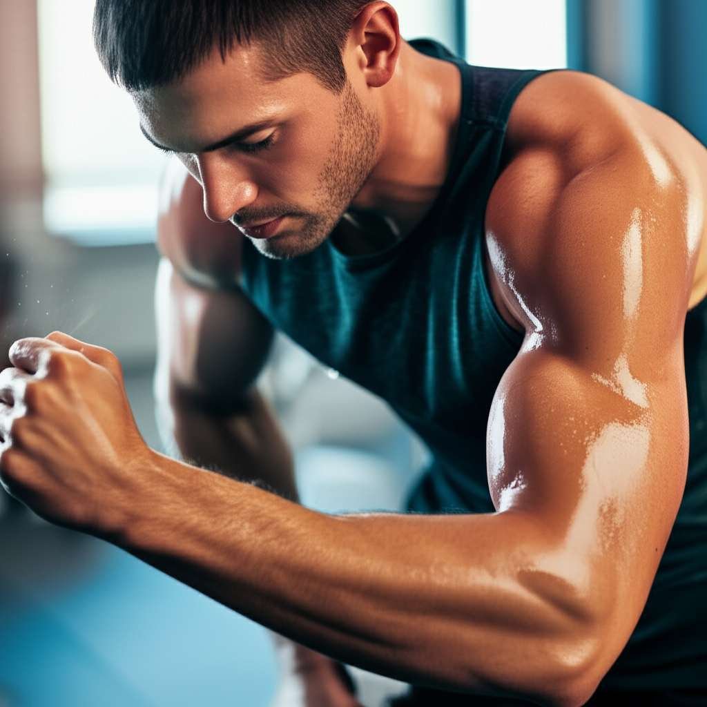 Generate a high-quality, relevant image prompt for an article about: Does Burning Fat Cause Sweating