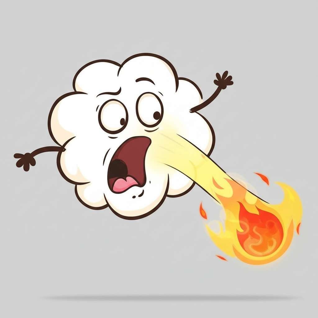 Generate a high-quality, relevant image prompt for an article about: Does Burning Fat Cause Farting?