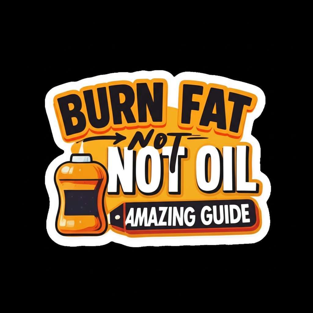 Generate a high-quality, relevant image prompt for an article about: Burn Fat Not Oil Sticker: Amazi