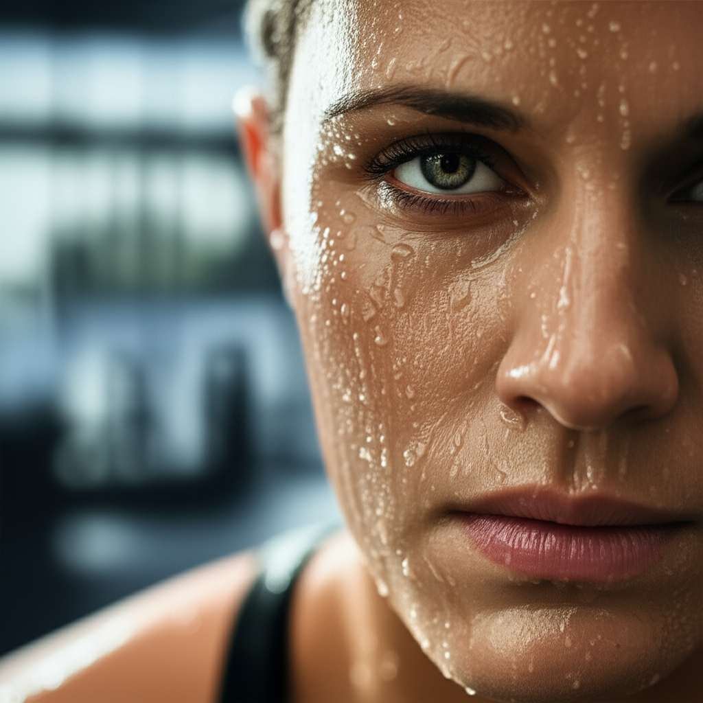 Generate a high-quality, relevant image prompt for an article about: Does Fat Burn in Sweat? Shockin
