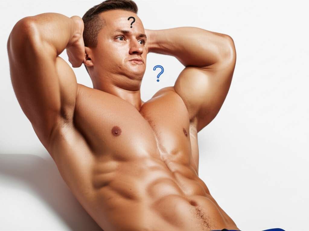 Generate a high-quality, relevant image prompt for an article about: Why Don’t Crunches Burn Fat? Sh