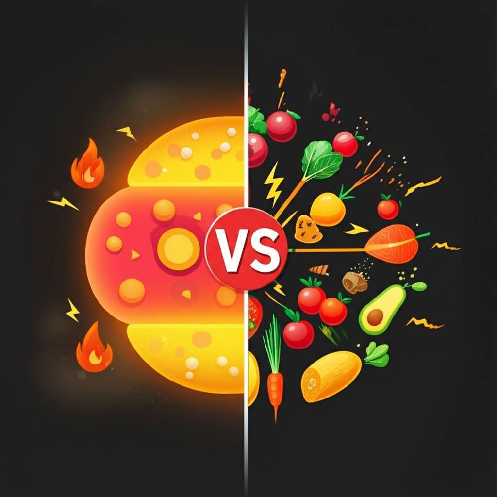 Generate a high-quality, relevant image prompt for an article about: Burn Fat vs Burn Calories: Ulti
