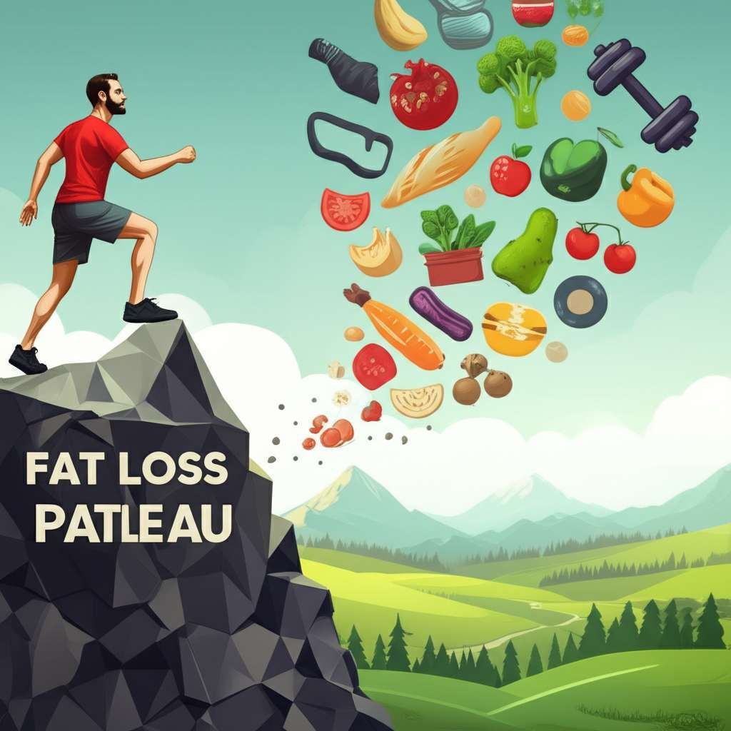 Generate a high-quality, relevant image prompt for an article about: How To Avoid Fat Loss Plateau: