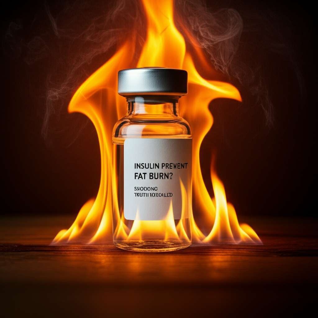 Generate a high-quality, relevant image prompt for an article about: Does Insulin Prevent Fat Burn?