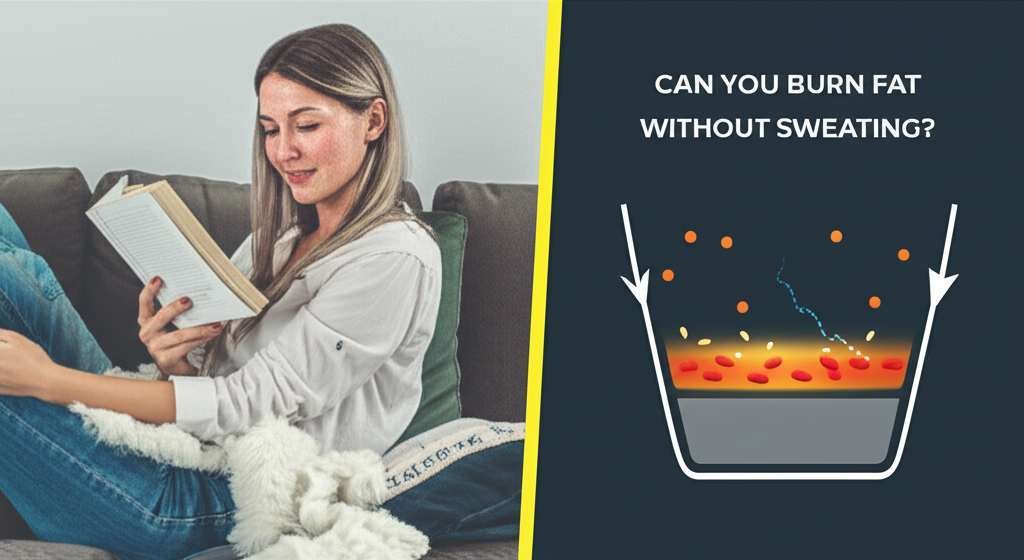 Generate a high-quality, relevant image prompt for an article about: Can You Burn Fat Without Sweati