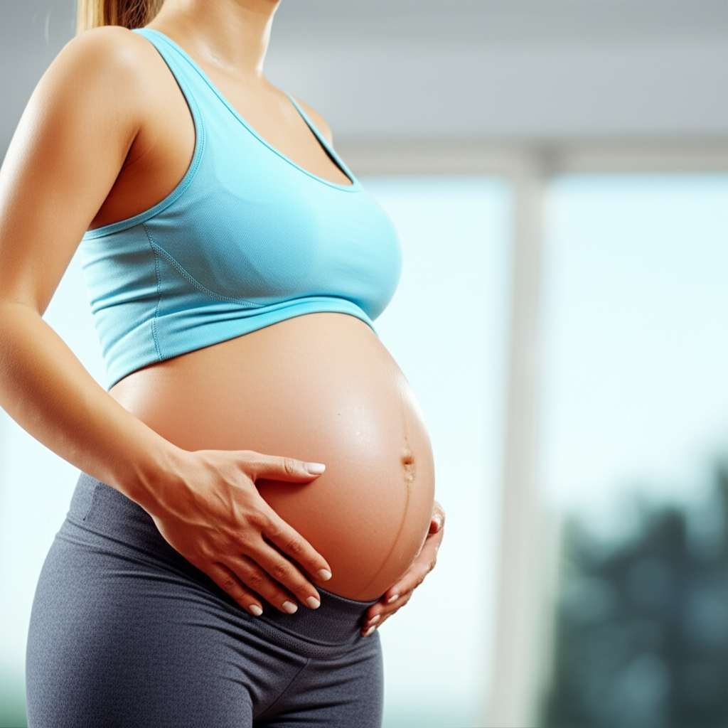 Generate a high-quality, relevant image prompt for an article about: Can You Burn Fat While Pregnant