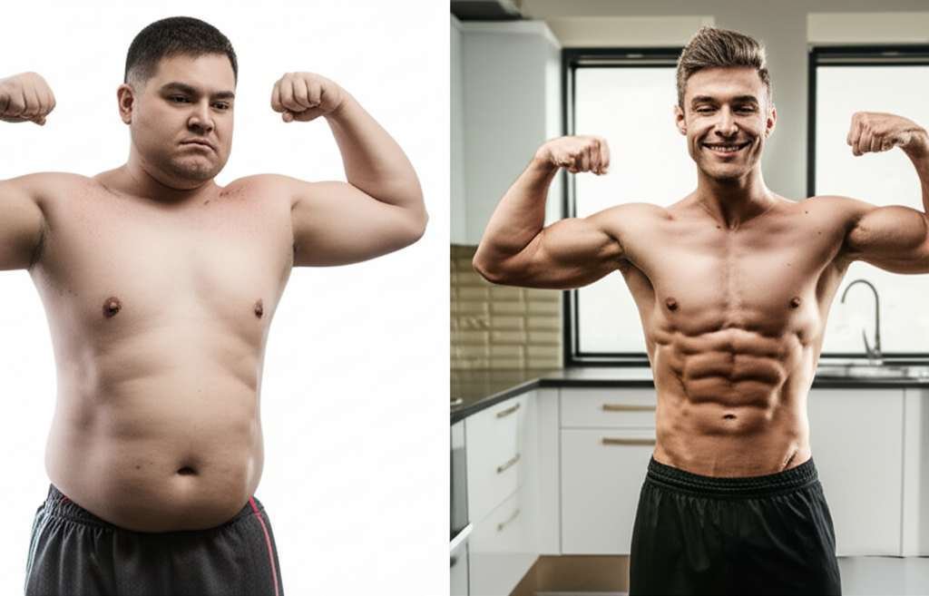 Generate a high-quality, relevant image prompt for an article about: Burn Fat & Build Muscle Diet: A