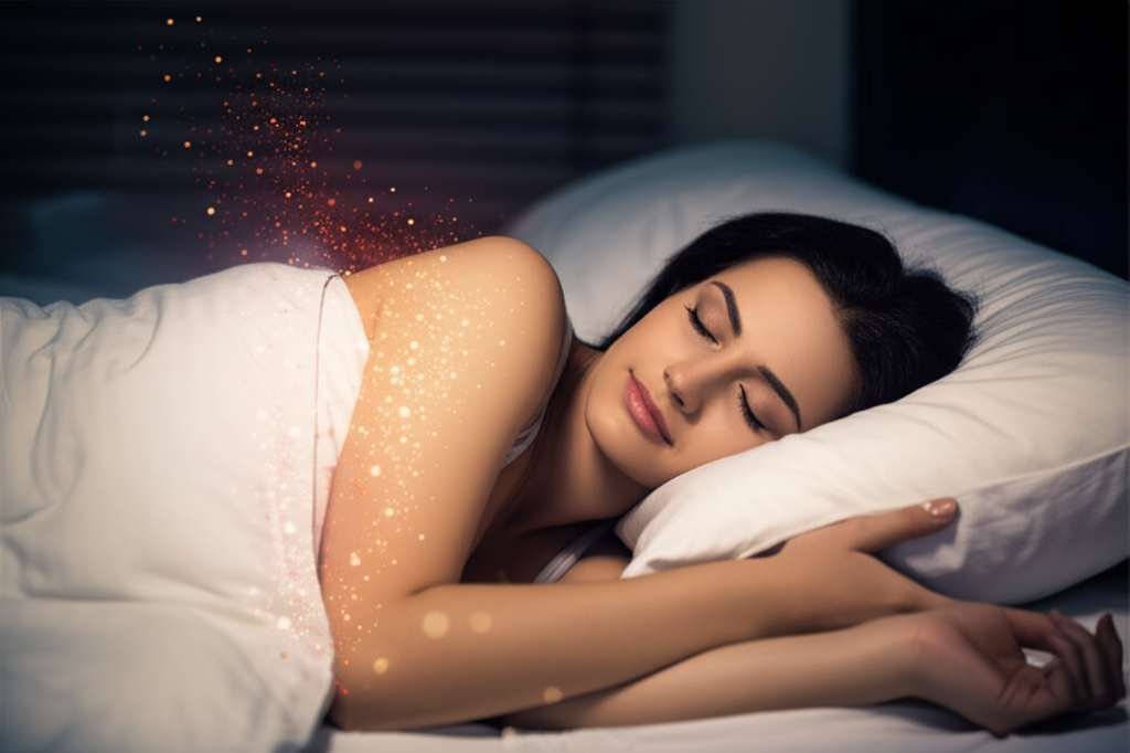 Generate a high-quality, relevant image prompt for an article about: How to Burn Fat While Sleeping: