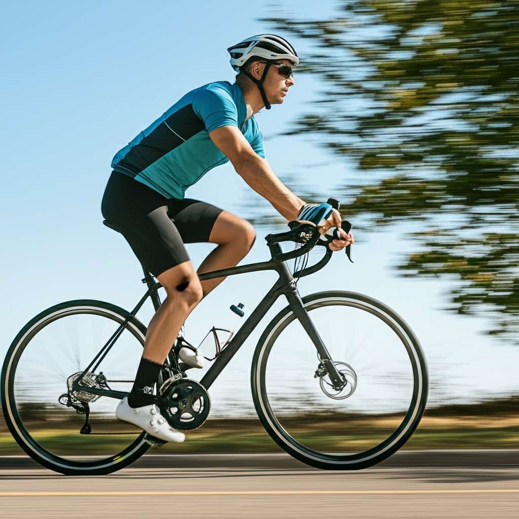 Generate a high-quality, relevant image prompt for an article about: How Much Does Cycling Burn Fat: