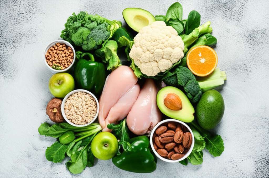 Generate a high-quality, relevant image prompt for an article about: 7 Day Meal Plan: Burn Fatty Liv