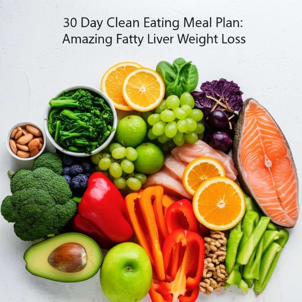 Generate a high-quality, relevant image prompt for an article about: 30 Day Clean Eating Meal Plan:
