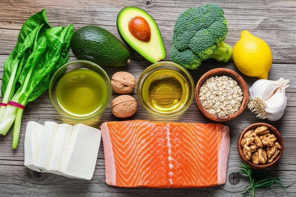 Generate a high-quality, relevant image prompt for an article about: 12 Foods To Eat For Fatty Liver