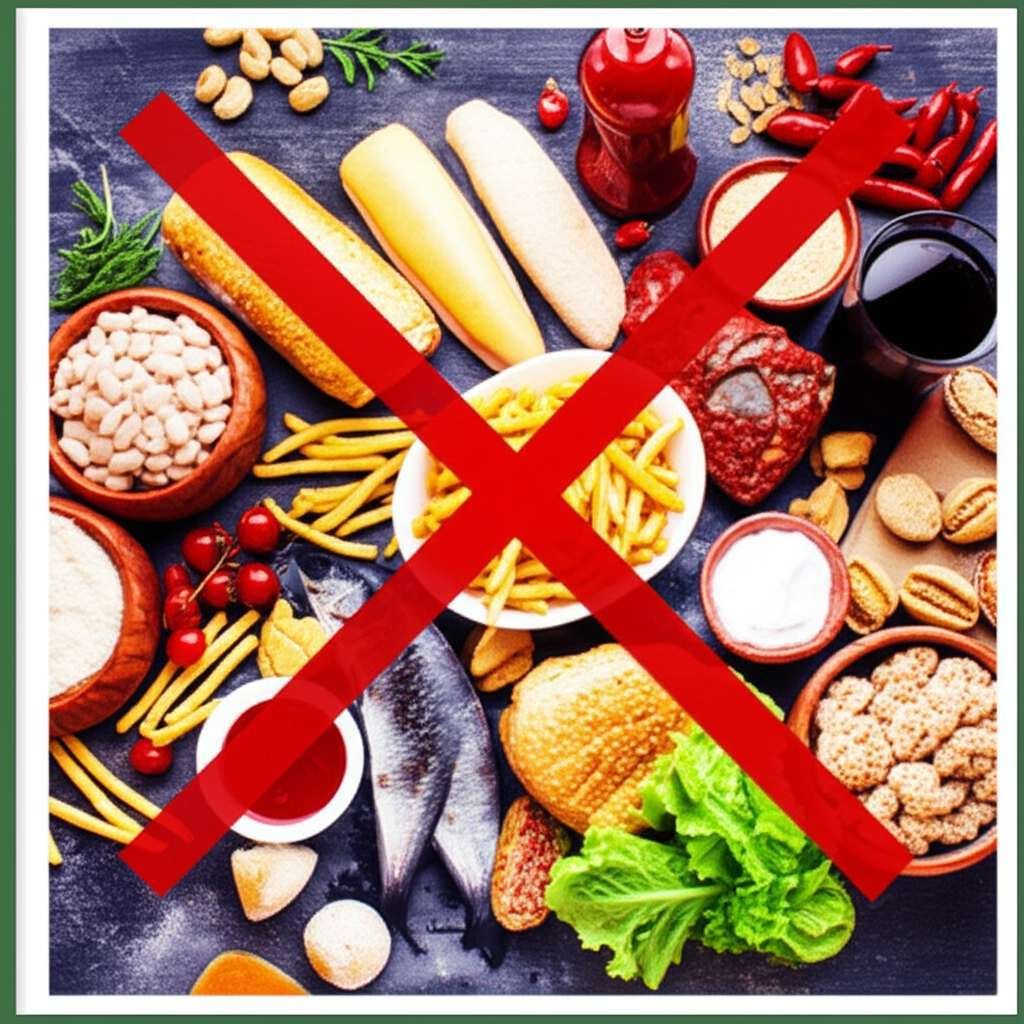 Generate a high-quality, relevant image prompt for an article about: 12 Foods To Avoid For Fatty Liv