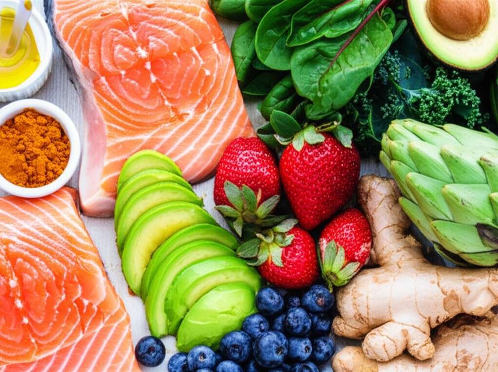 Generate a high-quality, relevant image prompt for an article about: 12 Anti-Inflammatory Foods: Ama