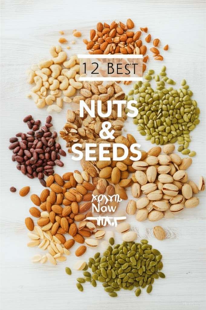 Generate a high-quality, relevant image prompt for an article about: 12 Best Nuts & Seeds: Burn Fatt