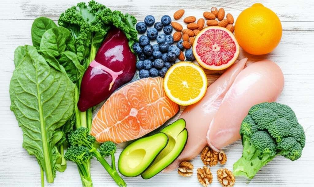 Generate a high-quality, relevant image prompt for an article about: 15 Best Foods For Fatty Liver W