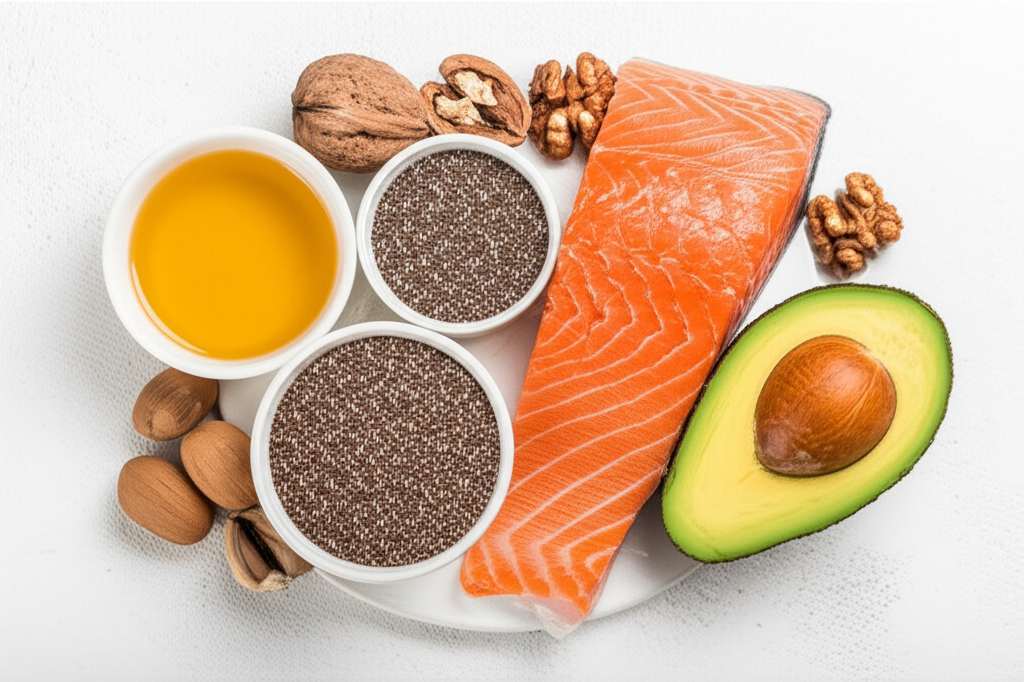 Generate a high-quality, relevant image prompt for an article about: 15 Omega 3 Foods: Lose Fatty Li