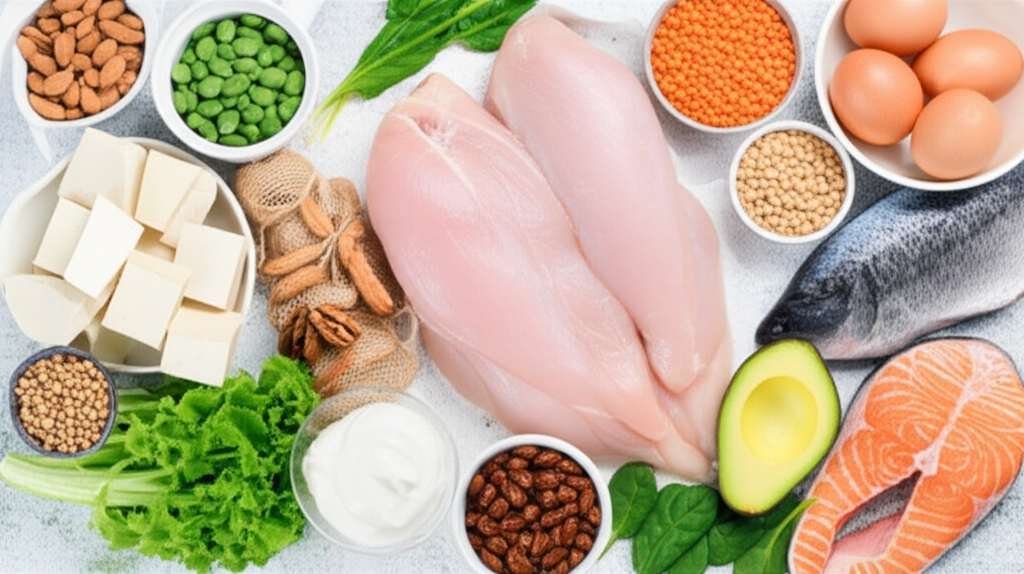 Generate a high-quality, relevant image prompt for an article about: 20 High Protein Foods For Fatty