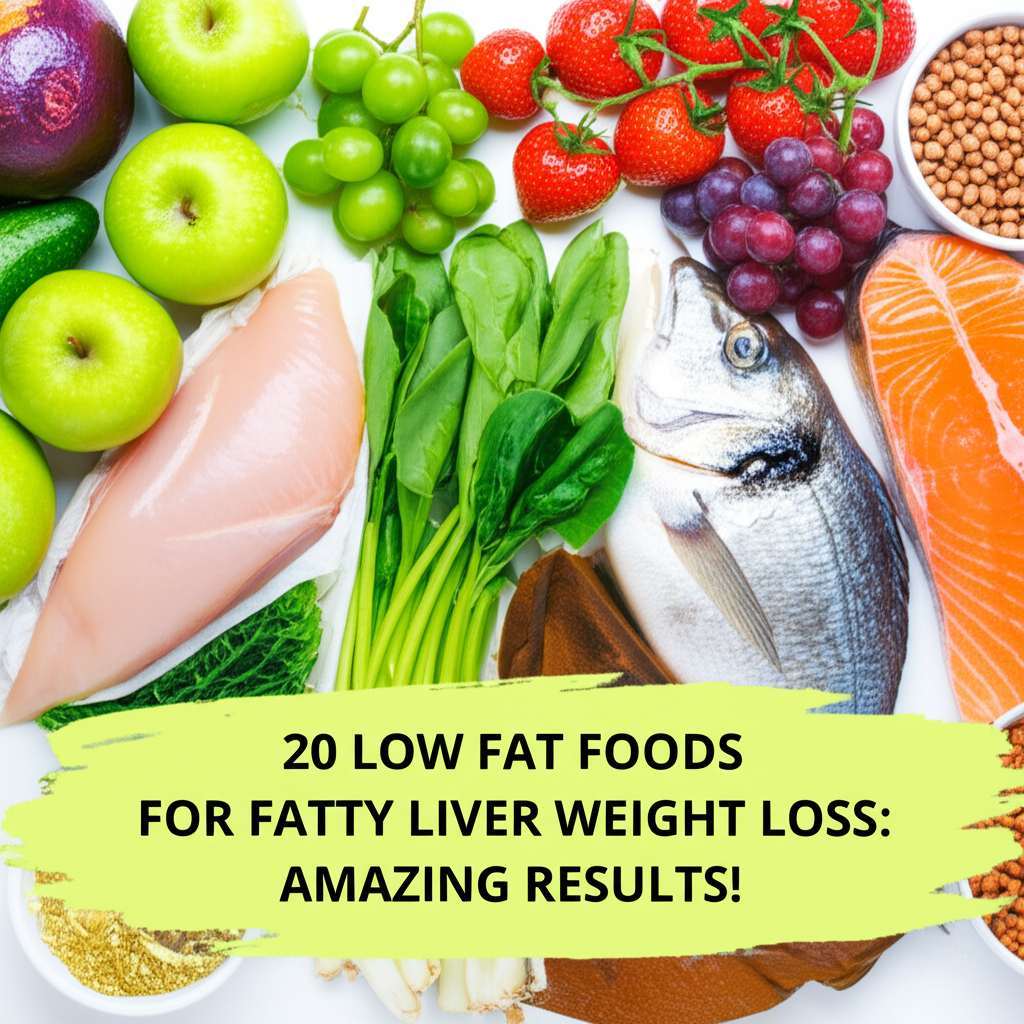 Generate a high-quality, relevant image prompt for an article about: 20 Low Fat Foods for Fatty Live
