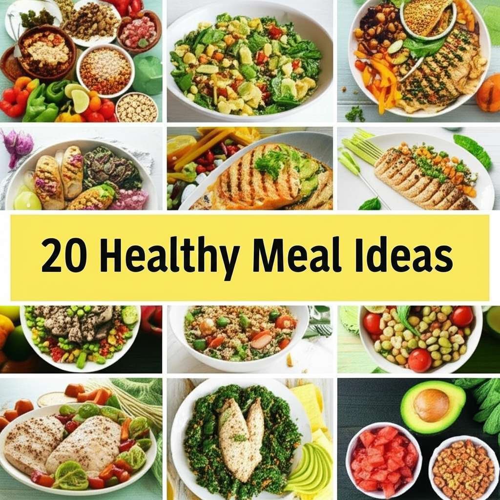 Generate a high-quality, relevant image prompt for an article about: 20 Healthy Meal Ideas: Amazing