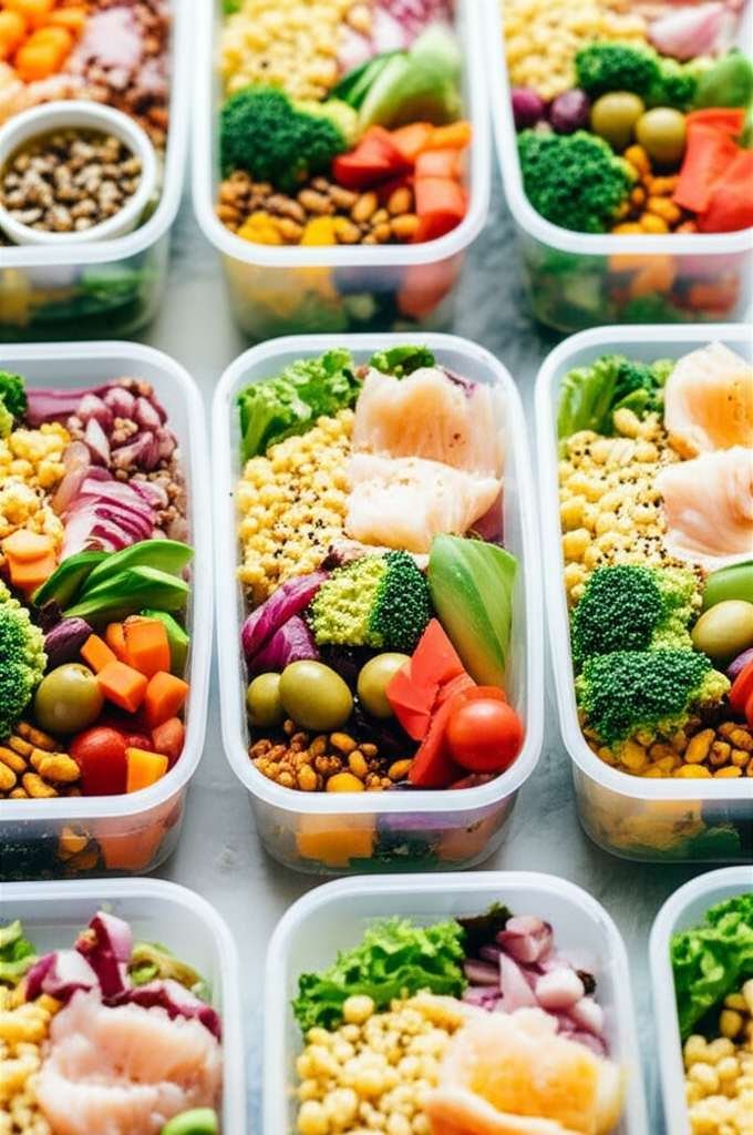Generate a high-quality, relevant image prompt for an article about: 30 Day Mediterranean Meal Prep: