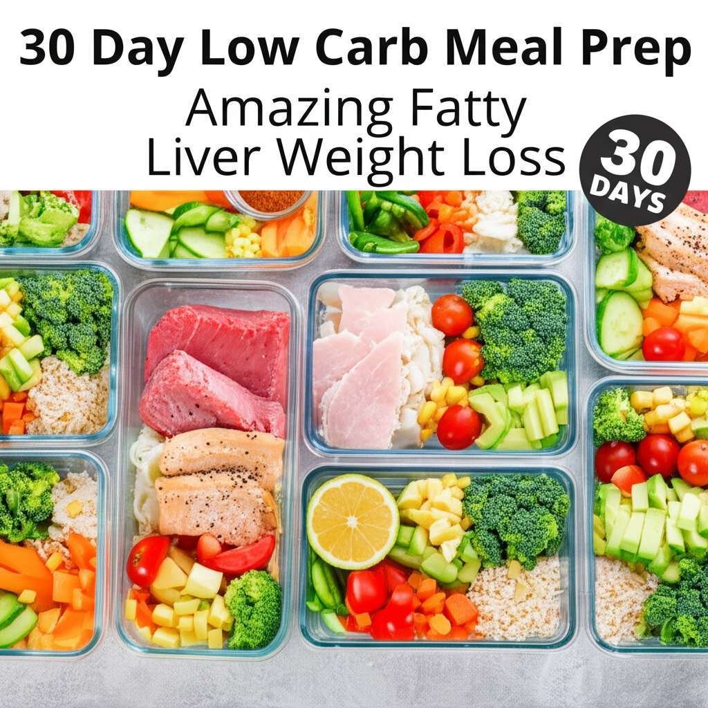 Generate a high-quality, relevant image prompt for an article about: 30 Day Low Carb Meal Prep: Amaz