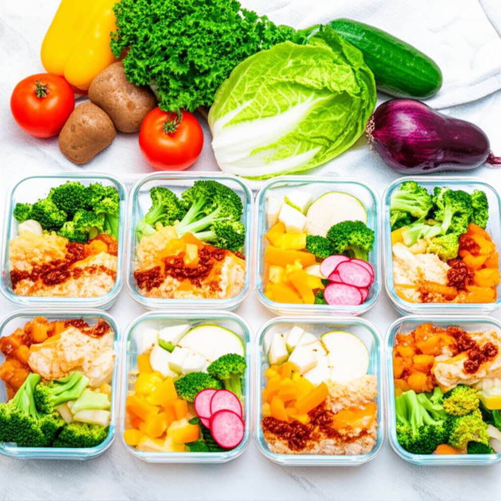 Generate a high-quality, relevant image prompt for an article about: 30 Day Budget Meal Prep: Amazin