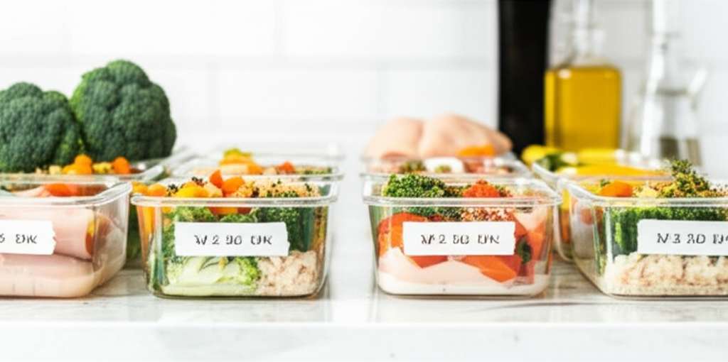 Generate a high-quality, relevant image prompt for an article about: 30 Day Budget Meal Prep: Amazin