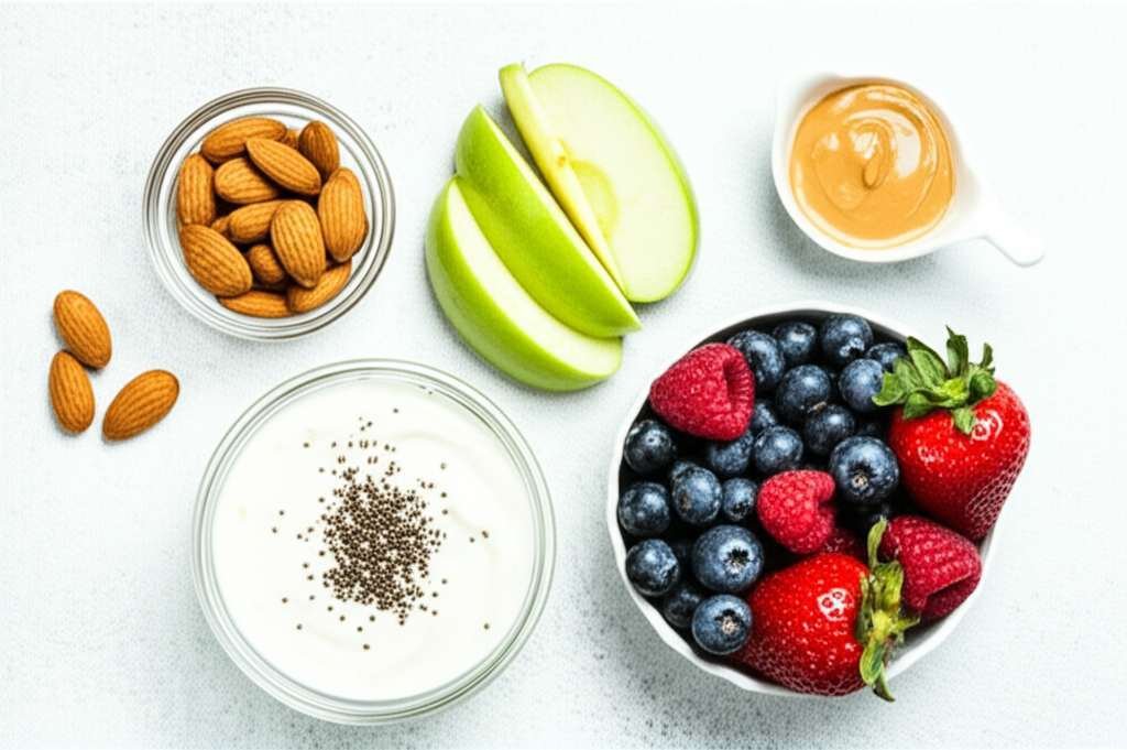 Generate a high-quality, relevant image prompt for an article about: What Snacks Are Good For Fatty