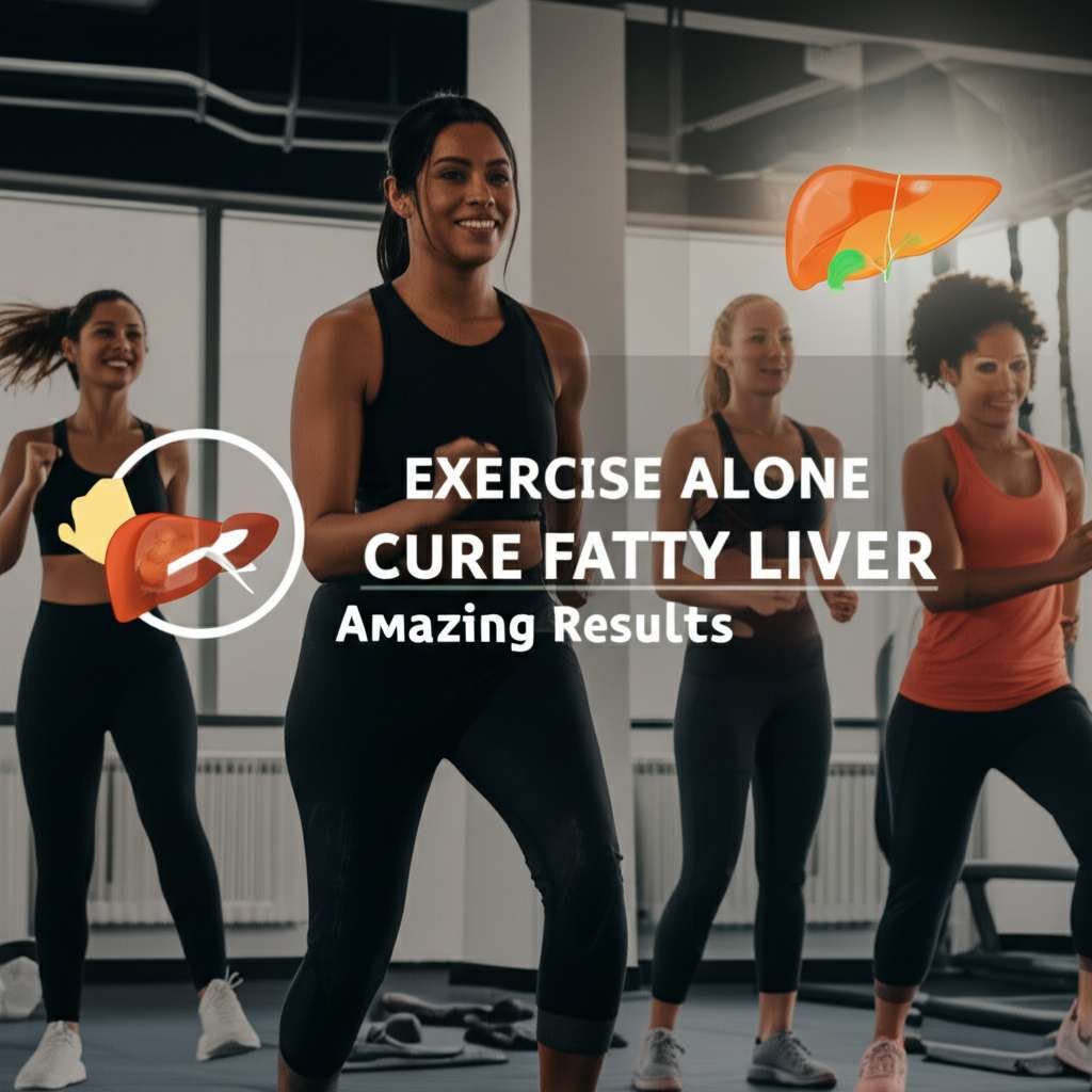 Generate a high-quality, relevant image prompt for an article about: Can Exercise Alone Cure Fatty L