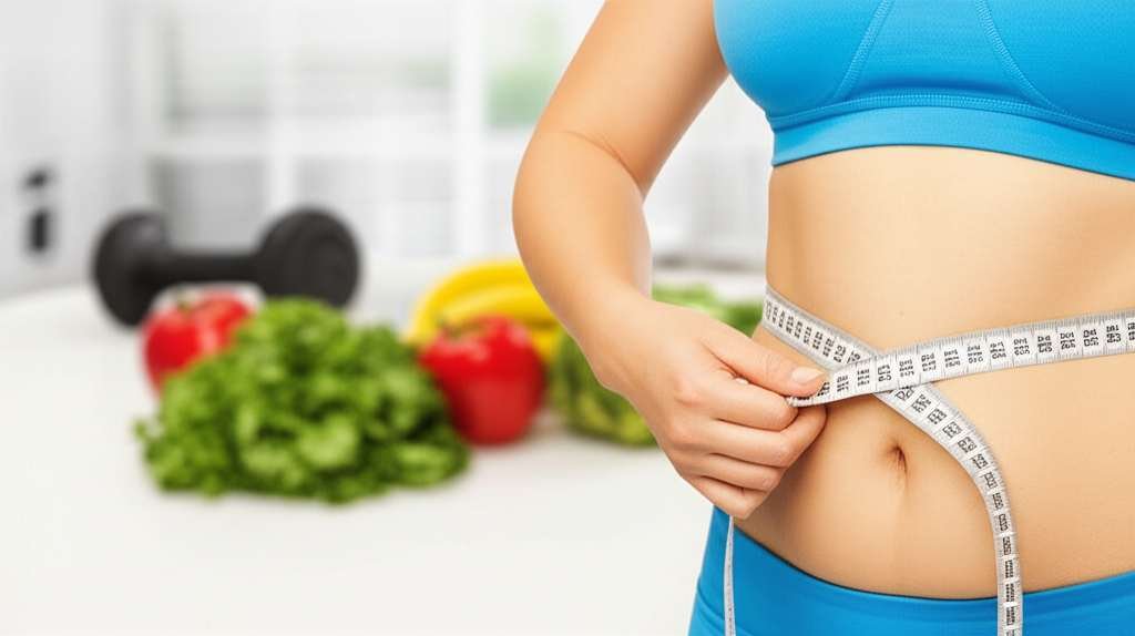 Generate a high-quality, relevant image prompt for an article about: PCOS Weight Loss In 1 Month: Am