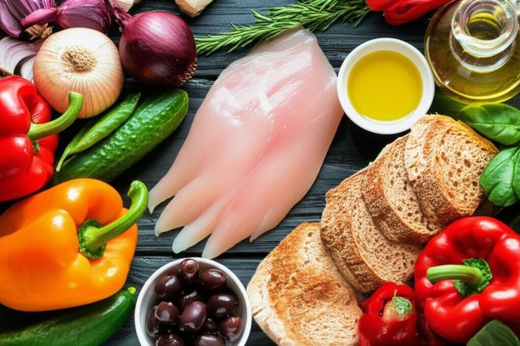 Generate a high-quality, relevant image prompt for an article about: Mediterranean Diet For Weight L
