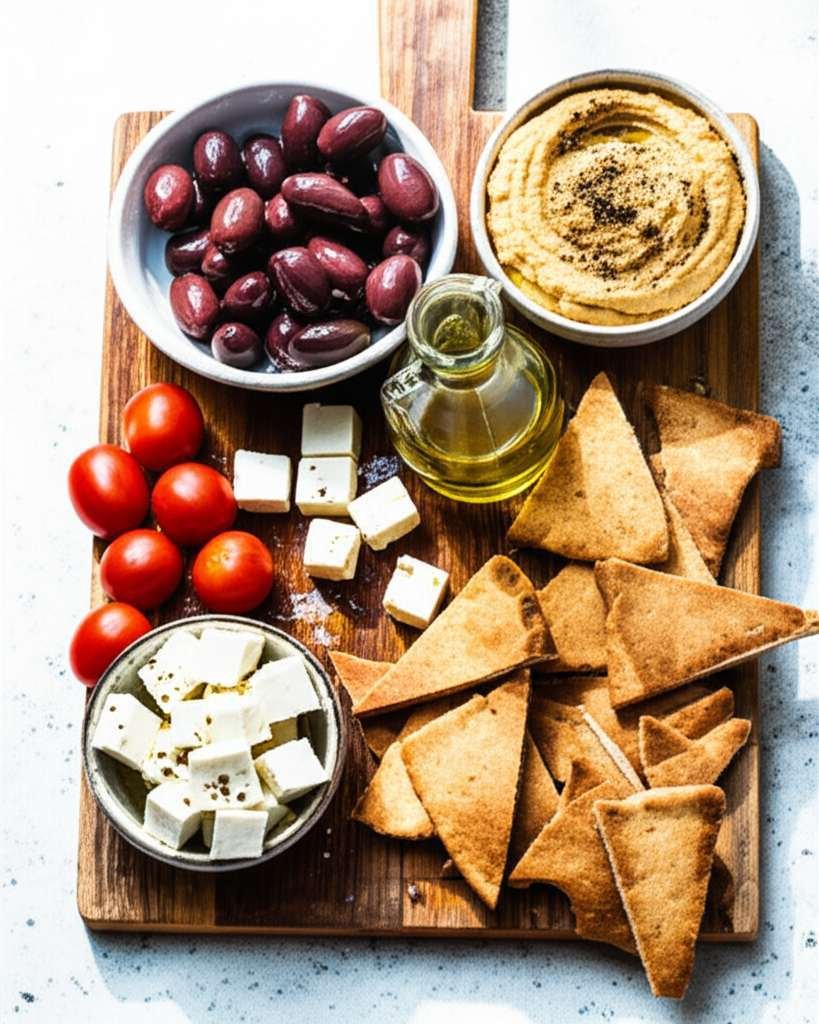 Generate a high-quality, relevant image prompt for an article about: Mediterranean Diet Snacks: Amaz