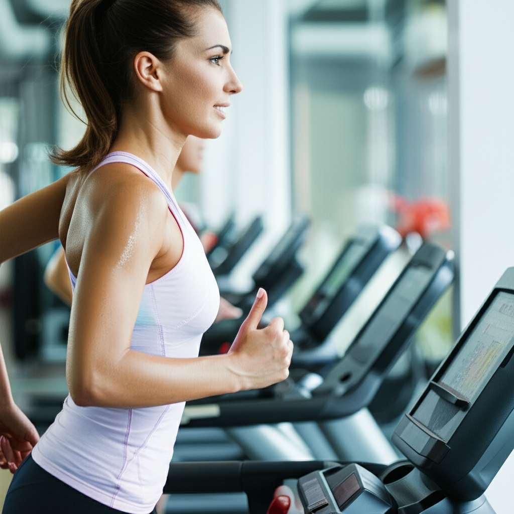 Generate a high-quality, relevant image prompt for an article about: Best Way to Burn Fat on Treadmi