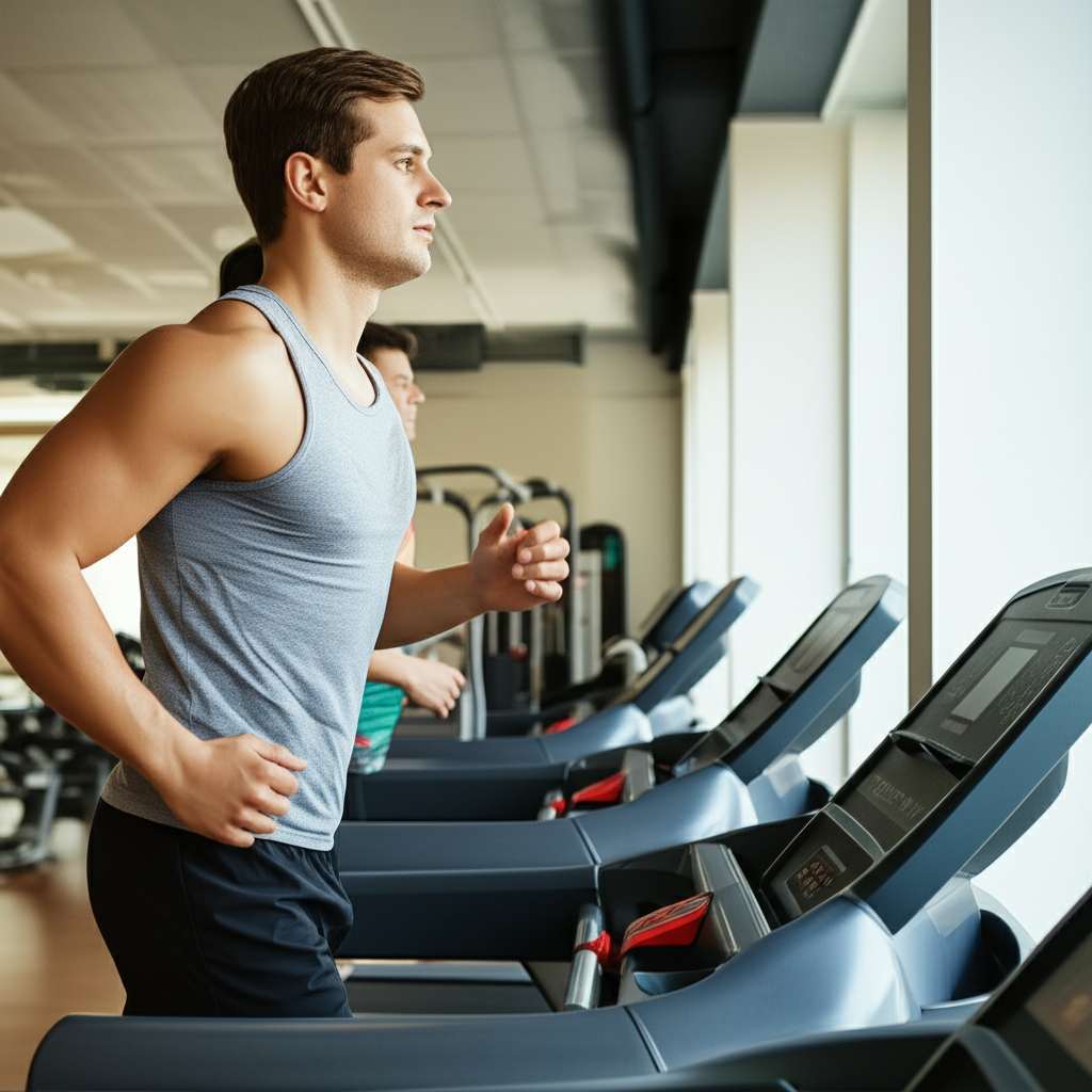 Generate a high-quality, relevant image prompt for an article about: Best Way to Burn Fat on Treadmi