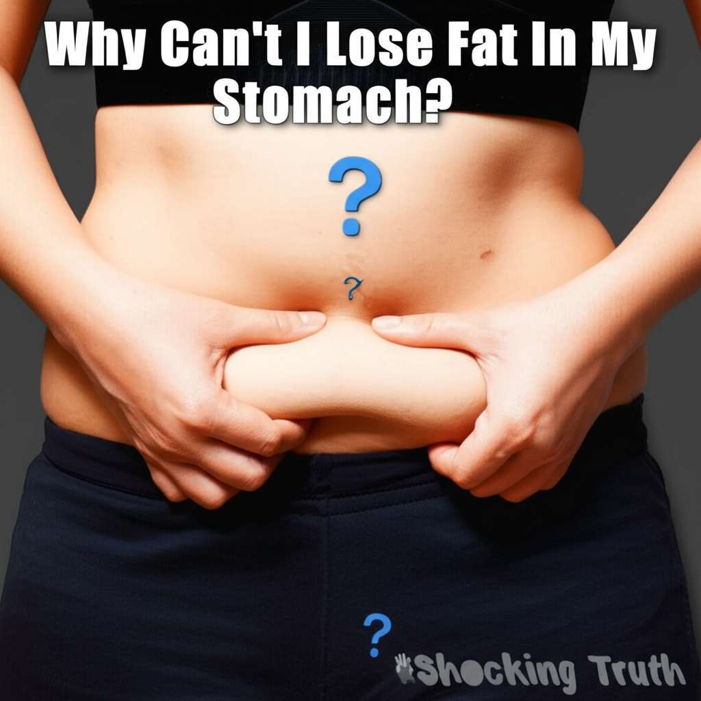 Generate a high-quality, relevant image prompt for an article about: Why Can’t I Lose Fat In My Stom