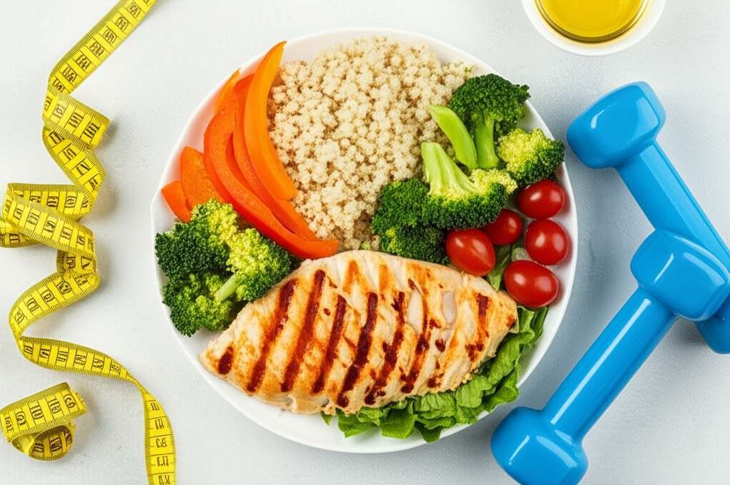 Generate a high-quality, relevant image prompt for an article about: How To Eat To Burn Fat And Buil
