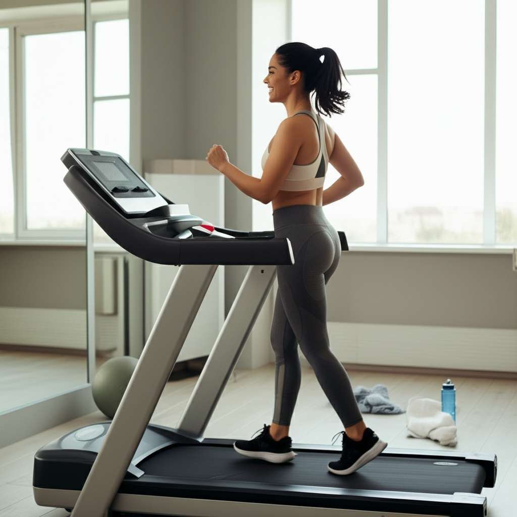 Generate a high-quality, relevant image prompt for an article about: Can I Lose Weight Walking on Tr