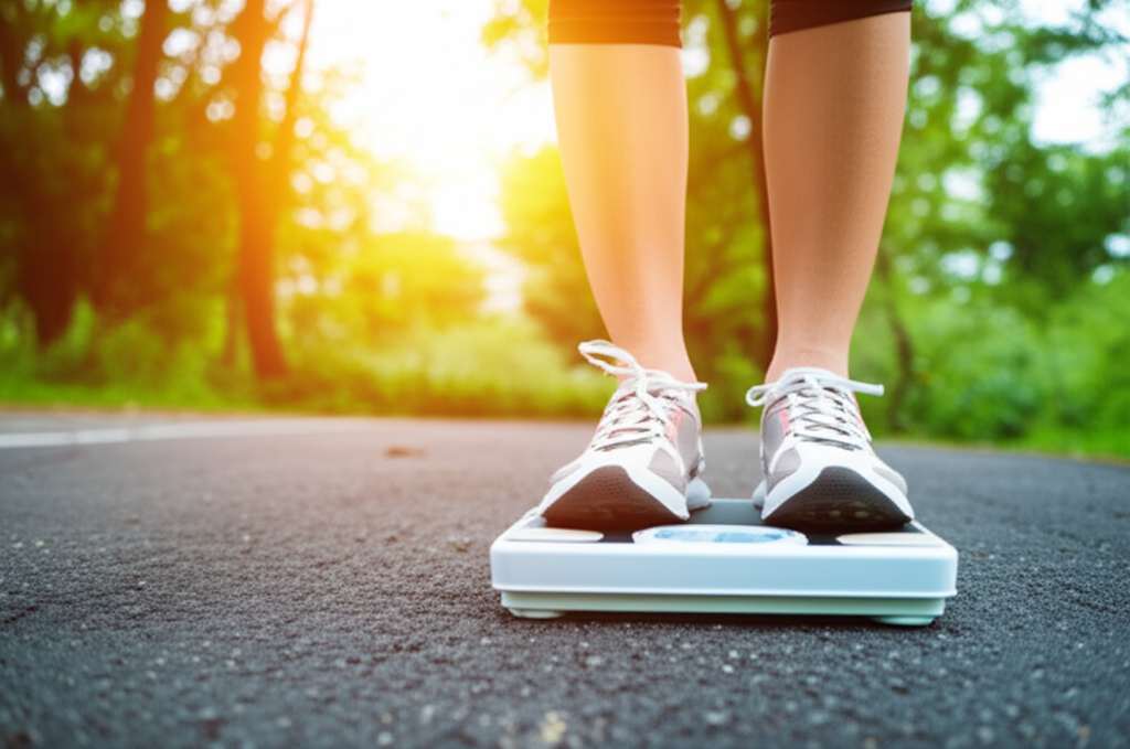 Generate a high-quality, relevant image prompt for an article about: How Much Weight Can I Lose Walk