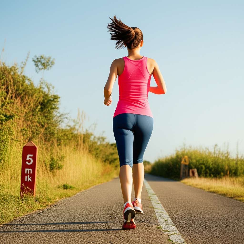 Generate a high-quality, relevant image prompt for an article about: Can I Lose Weight By Walking 5k