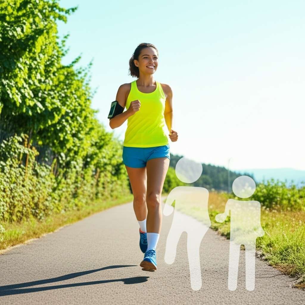 Generate a high-quality, relevant image prompt for an article about: Can I Lose Weight By Walking 5k