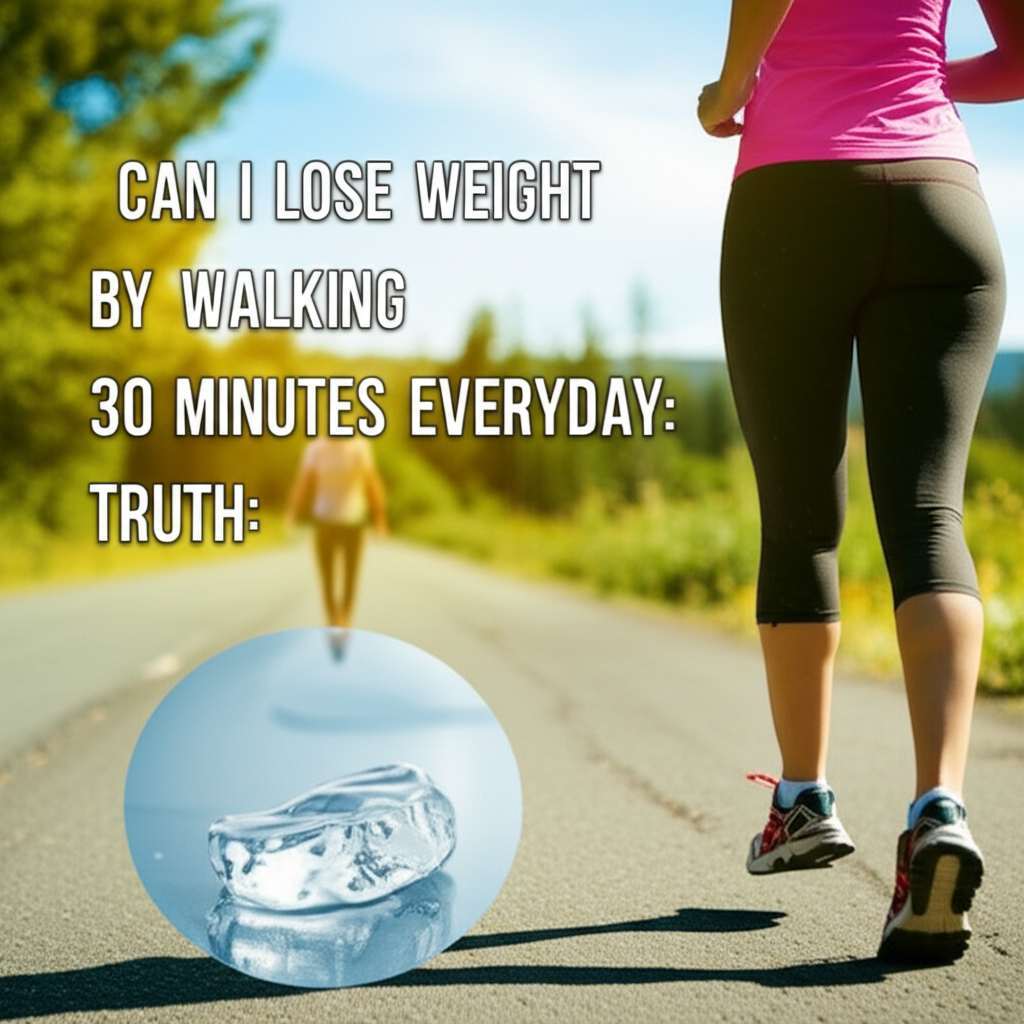 Generate a high-quality, relevant image prompt for an article about: Can I Lose Weight By Walking 30