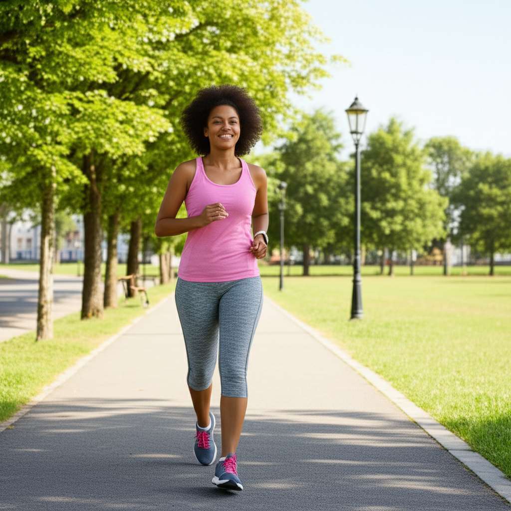 Generate a high-quality, relevant image prompt for an article about: Can I Lose Weight By Walking 10